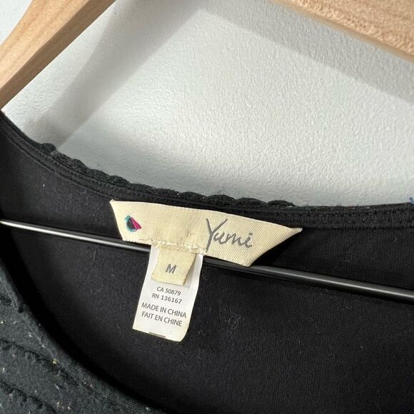 Yumi Kim for Anthropologie Black Pine Street Multicolor Speckled Dress M - Picture 3 of 8